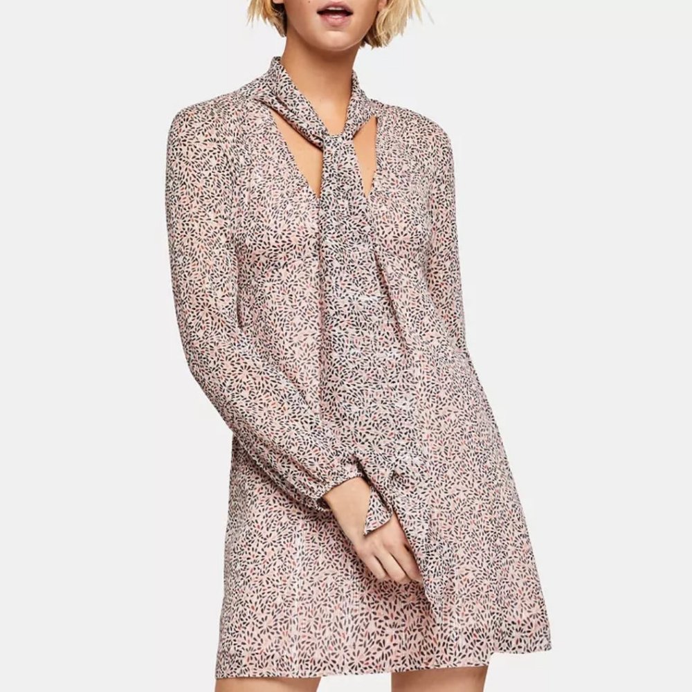 Bcbgeneration Printed Shift Mini Dress Size L - image 1